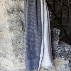 Serviette De Bain|Linnea Parure de bain TETHYS 5 pièces micro-coton gris Brume