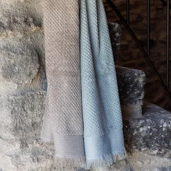 Serviette De Bain|Linnea Parure de bain TETHYS 6 pièces micro-coton vert Lichen