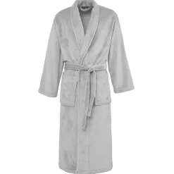 Sensei Maison Peignoir polaire mixte chaud & doux Gris Cendré XL KOMO