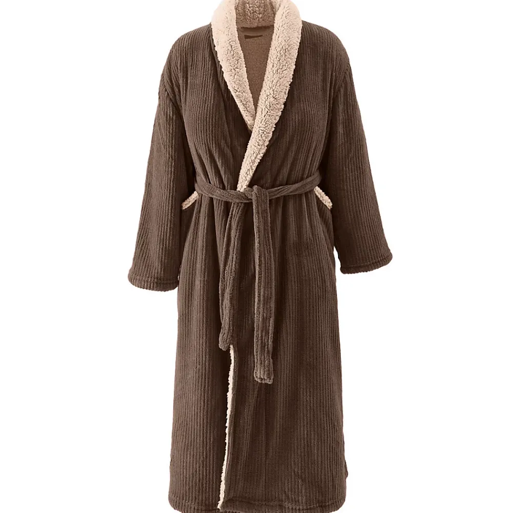 Sensei Maison Peignoir polaire mixte côtelé ultra chaud Noisette S NOTTING HILL
