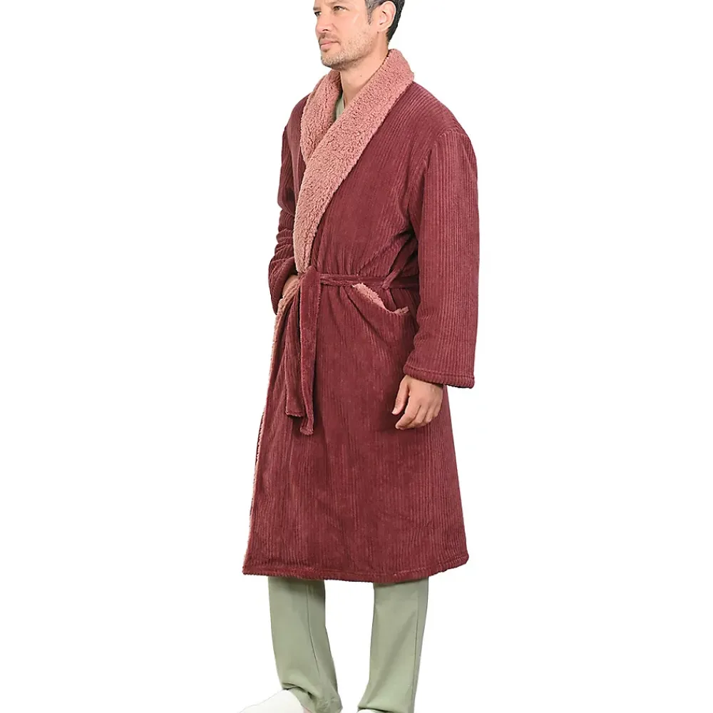 Sensei Maison Peignoir polaire mixte côtelé ultra chaud Terre Brulée 5 - XXL NOTTING HILL