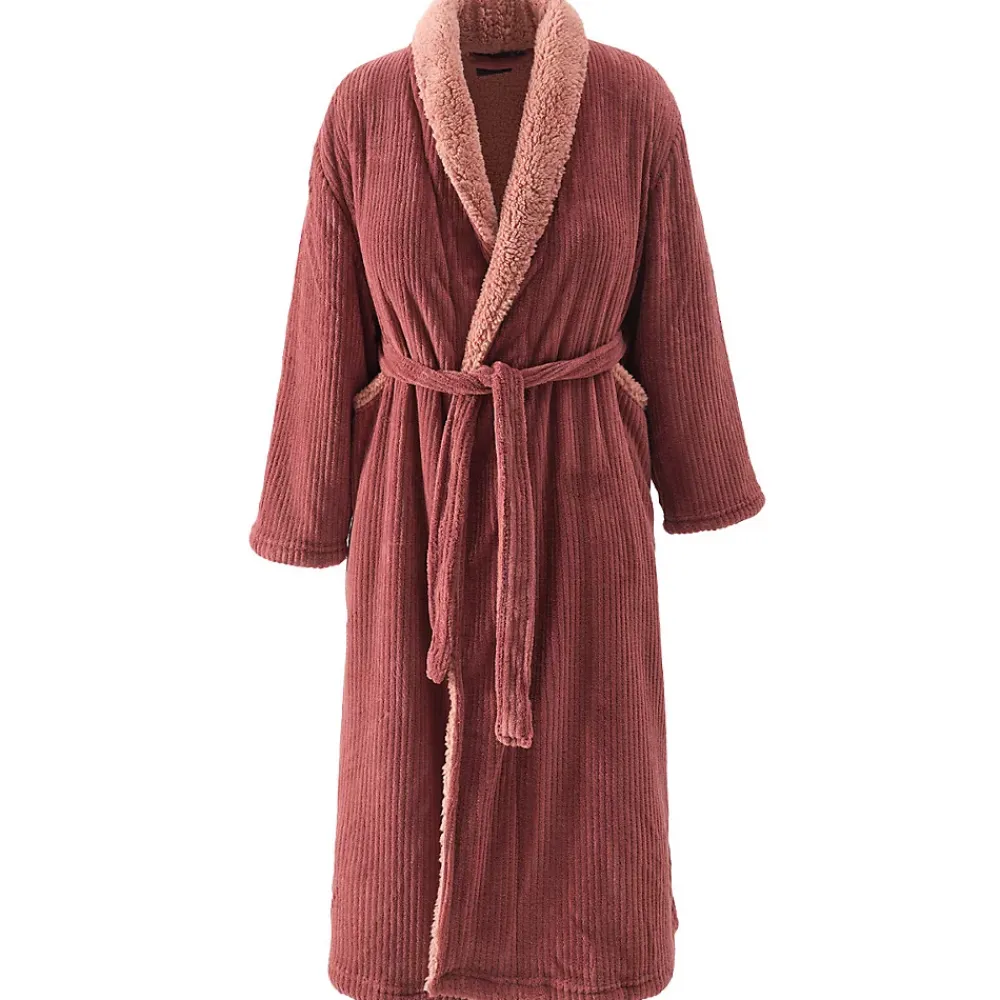 Peignoir De Bain|Sensei Maison Peignoir polaire mixte côtelé ultra chaud Terre Brulée M NOTTING HILL