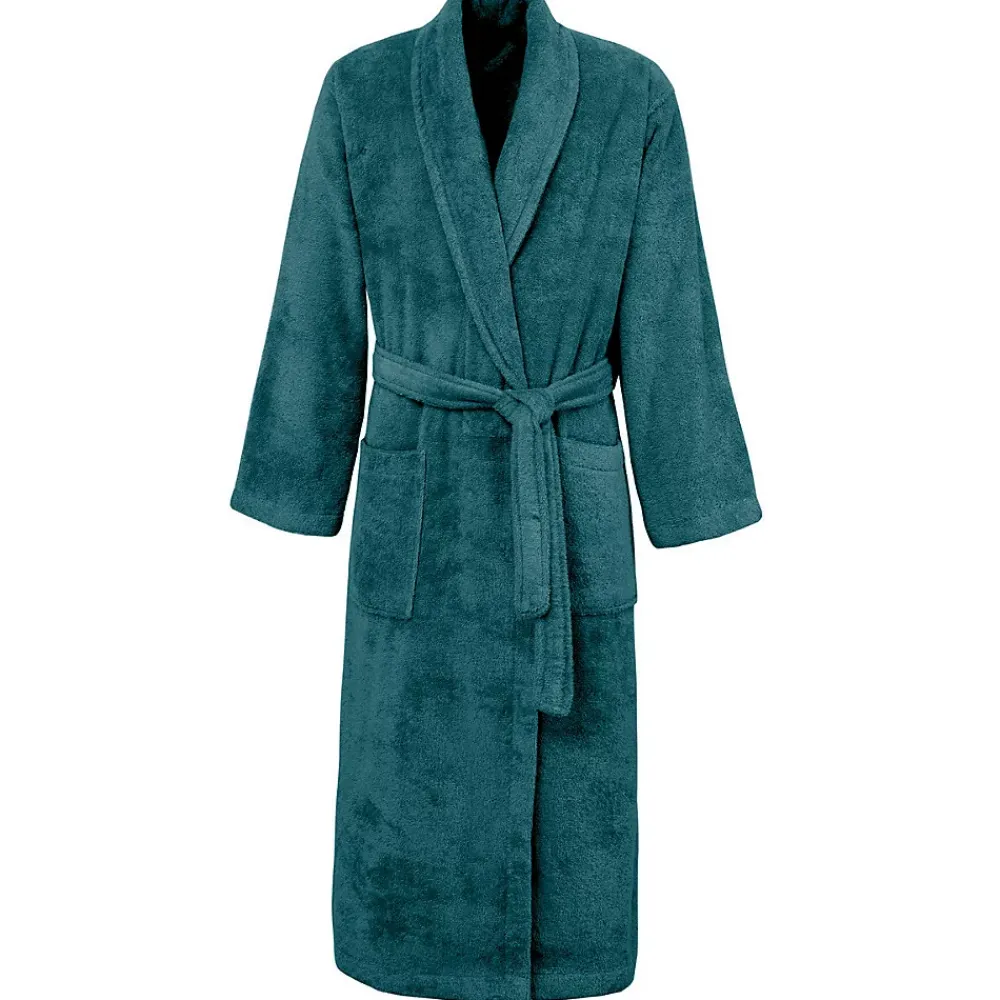 Peignoir De Bain|Sensei Maison Peignoir éponge homme-femme col châle 400 g/m² Denim L STUDIO