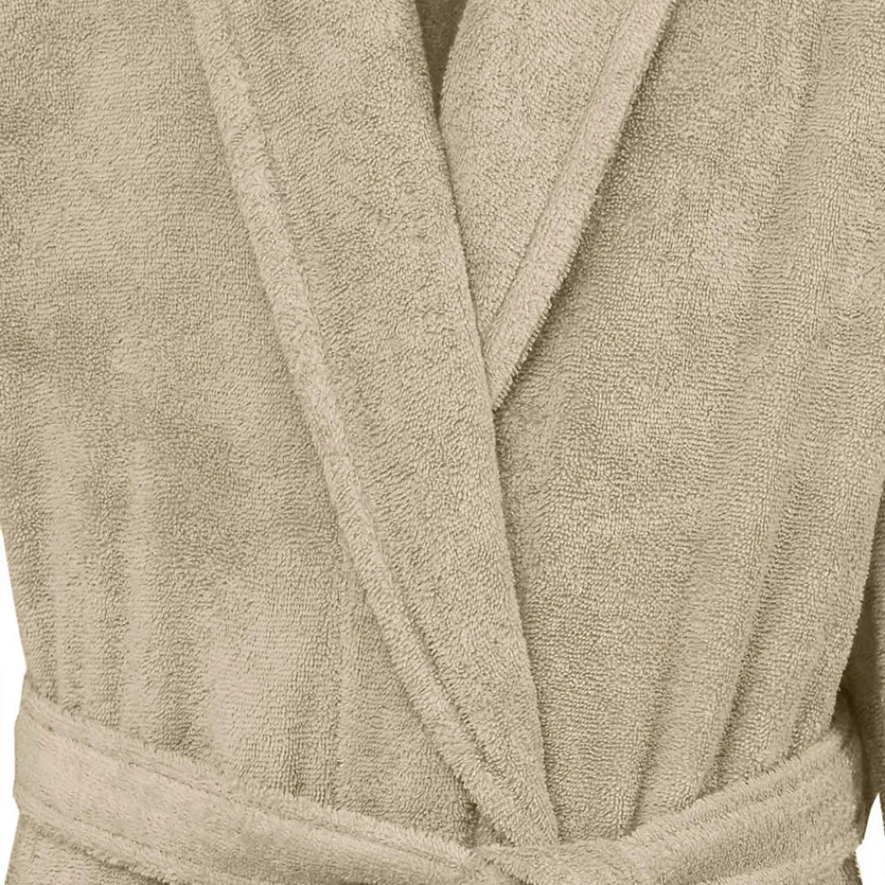 Peignoir De Bain|Sensei Maison Peignoir éponge homme-femme col châle 400 g/m² Sable L STUDIO