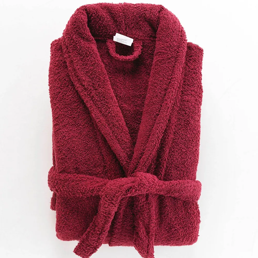 Serviette De Bain|Douceur D'Intérieur Peignoir uni à col châle (Taille Unique - Rouge)