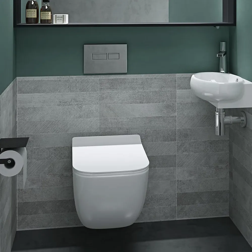 Lavabo|Nature Pro Petit Lavabo Suspendu Blanc Vasque en Céramique Lave Mains WC Salle de Bain
