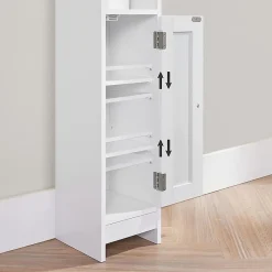 Calicosy Petit meuble de rangement 1 niche, 1 porte, 1 étagère - H80 cm
