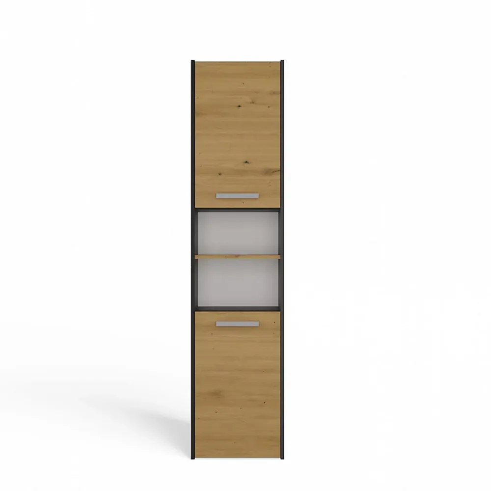 Colonne De Salle De Bains|Topeshop PISA - Armoire de salle de bains style moderne -170x40x30cm - Meuble colonne de rangement SDB