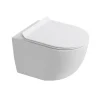 Wc Suspendu|Ceramica PixL WC suspendu en céramique sans bride Tornado Quiet et fixations invisibles + abattant frein de chute, blanc (CEPX010RTORPWM)