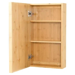 [En.Casa] Placard mural Ikorfat pour salle de bain porte avec miroir 61 x 35 x 14 cm en.casa