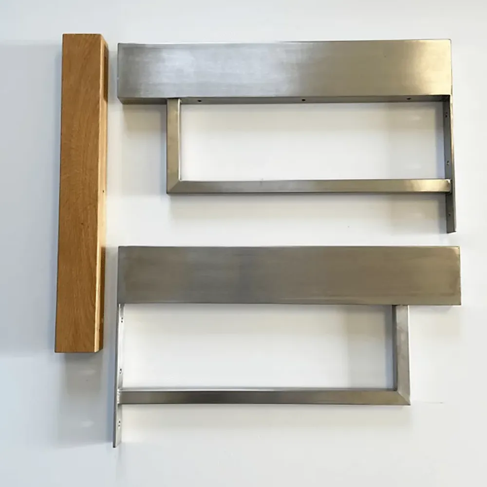 Meuble Sous Lavabo|Byca Plan 110 cm en bois aspect lamellé collé recoupable + fixation