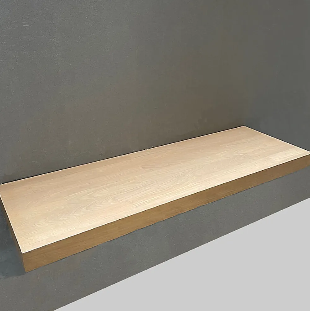 Meuble Sous Lavabo|Byca Plan 150 cm en bois aspect lamellé collé recoupable + fixation
