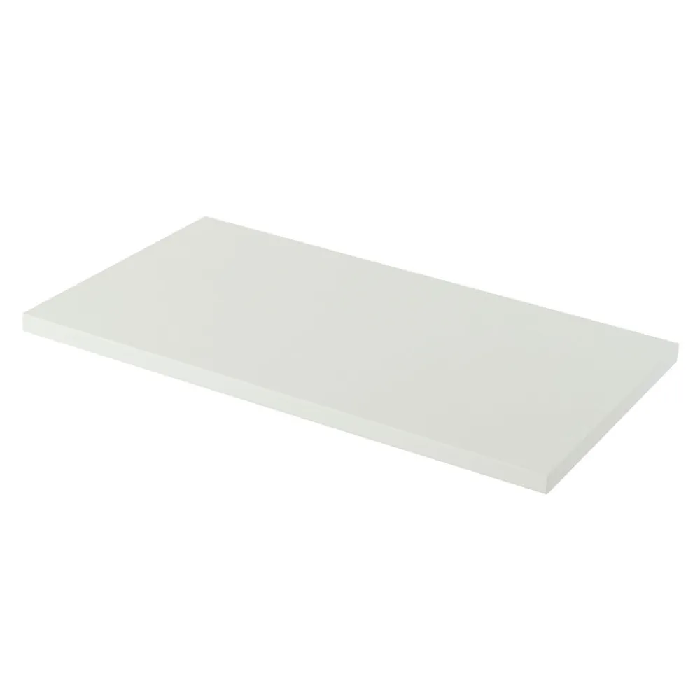 GoodHome Plan de toilette blanc mat L.80 x l.45 x ép.2,8 cm, Perma