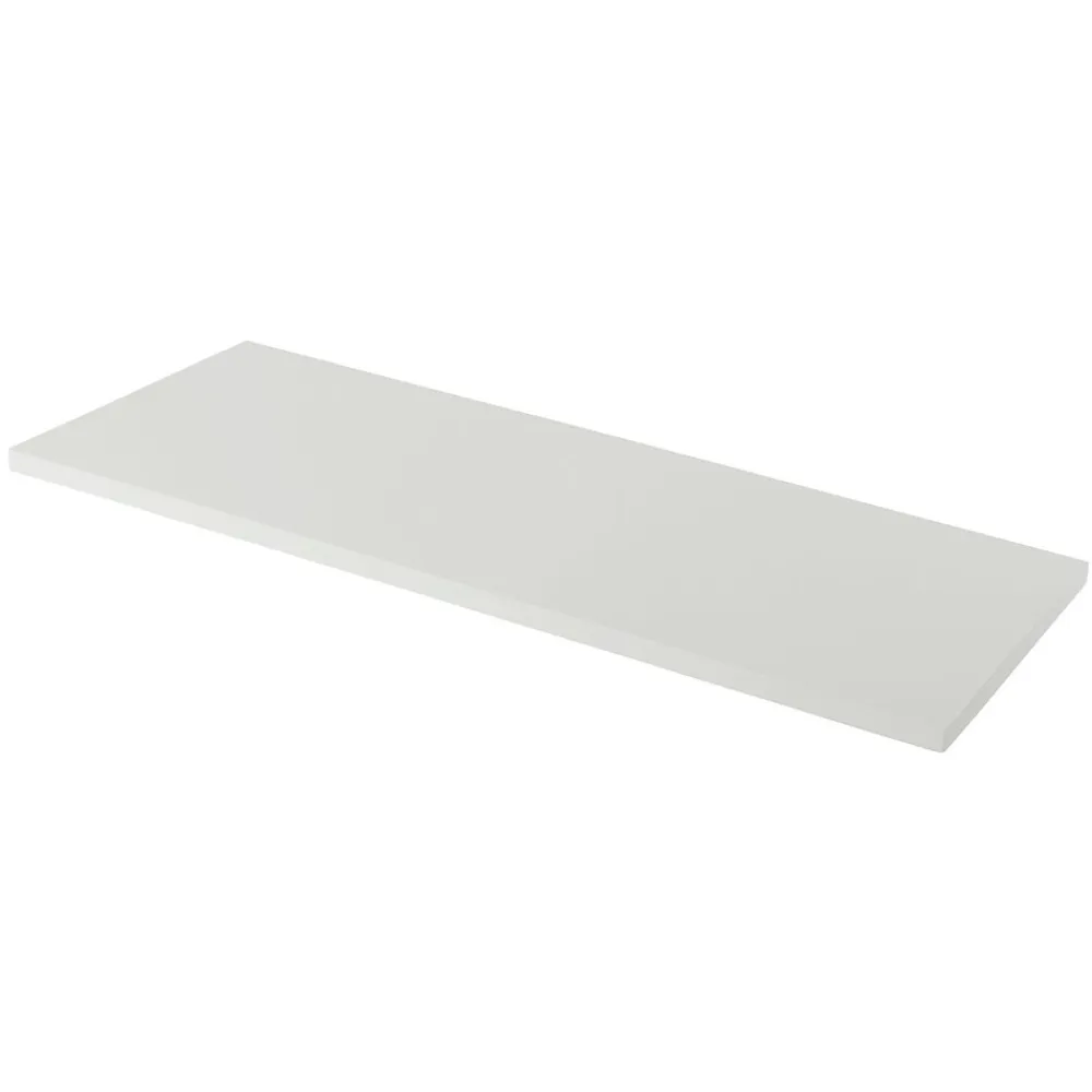 GoodHome Plan de toilette blanc mat L.120 x l.45 x ép.2,8 cm, Perma