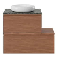GoodHome Plan de toilette effet marbre vert L.60 x l.45 x ép.2 cm, Cadélia