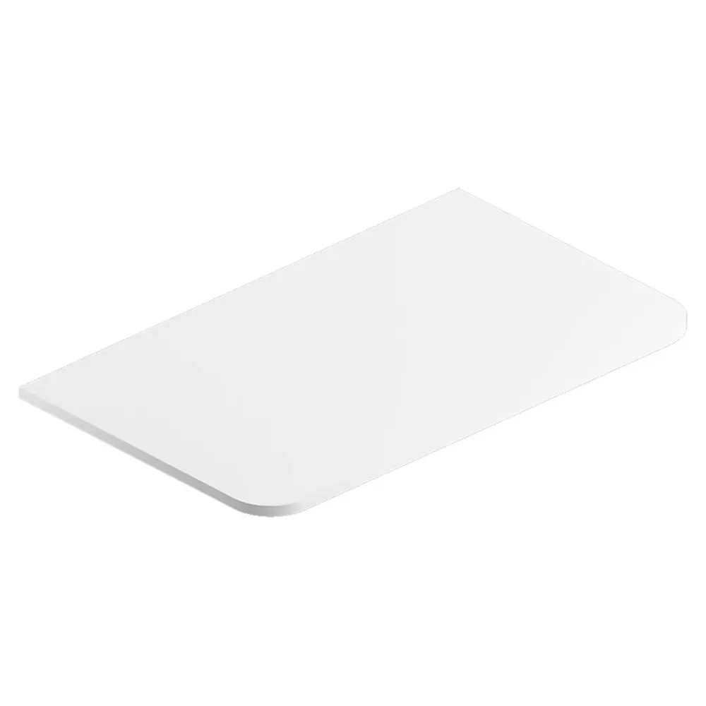 Plan de toilette en mélaminé blanc mat l.84,5 cm, Alba