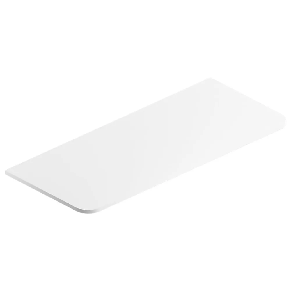 Plan de toilette en mélaminé blanc mat Alba 119,5 cm