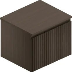 Ipiemme SRL Plan de toilette finition effet noyer L.60 x l.51,5 x ép.2 cm, Pura+