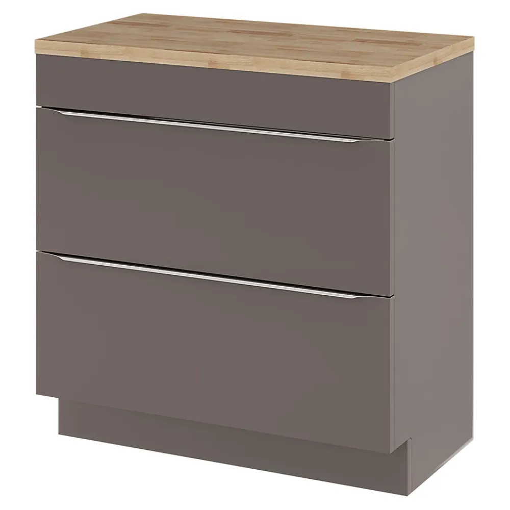 Plan De Travail Buanderie|Plan De Travail Salle De Bains|GoodHome Plan de toilette Hartland L. 80 cm chêne