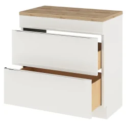 Plan De Travail Buanderie|Plan De Travail Salle De Bains|GoodHome Plan de toilette Hartland L. 80 cm chêne