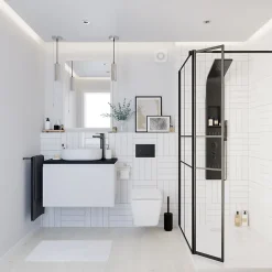 Plan De Travail Buanderie|Plan De Travail Salle De Bains|GoodHome Plan de toilette Hartland L. 80 cm chêne