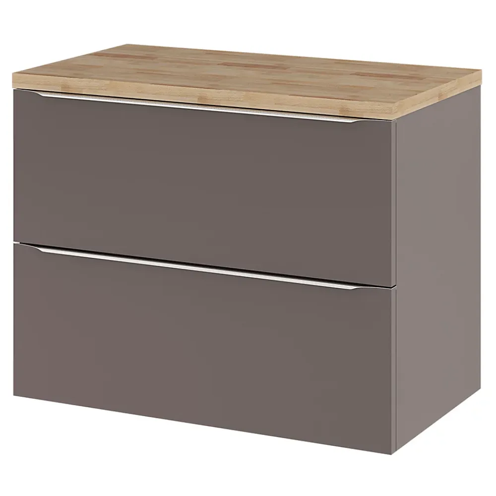Plan De Travail Buanderie|Plan De Travail Salle De Bains|GoodHome Plan de toilette Hartland L. 80 cm chêne