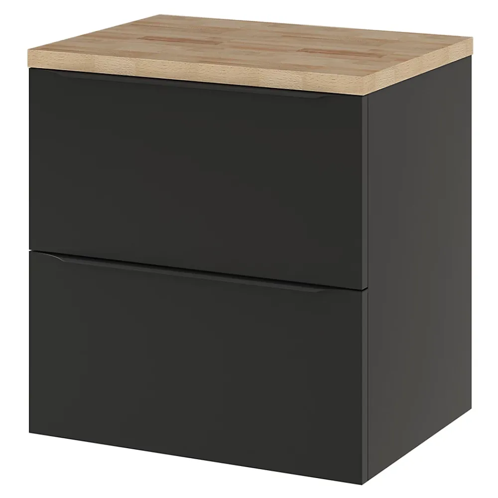 Plan De Travail Buanderie|Plan De Travail Salle De Bains|GoodHome Plan de toilette Hartland L. 60 cm chêne