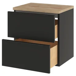 Plan De Travail Buanderie|Plan De Travail Salle De Bains|GoodHome Plan de toilette Hartland L. 60 cm chêne