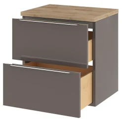Plan De Travail Buanderie|Plan De Travail Salle De Bains|GoodHome Plan de toilette Hartland L. 60 cm chêne