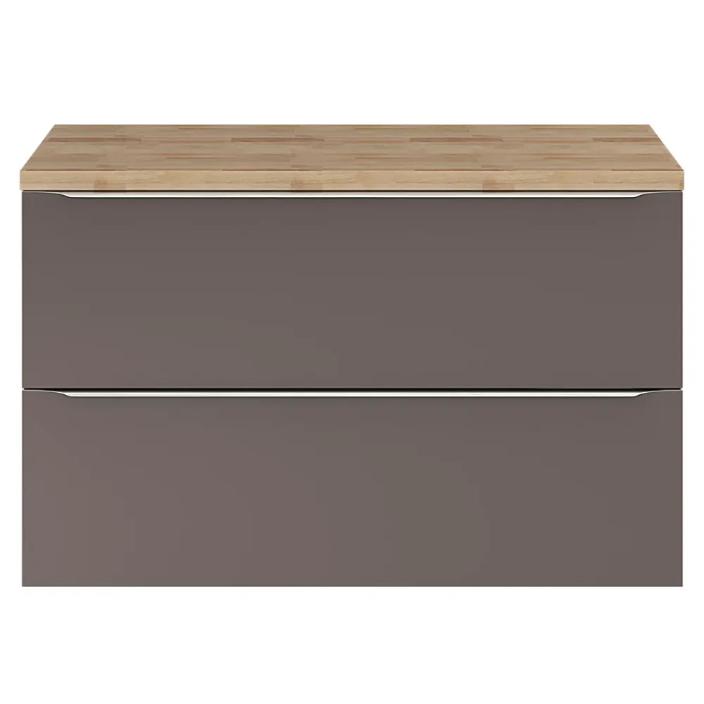GoodHome Plan de toilette Hartland L. 100 cm chêne