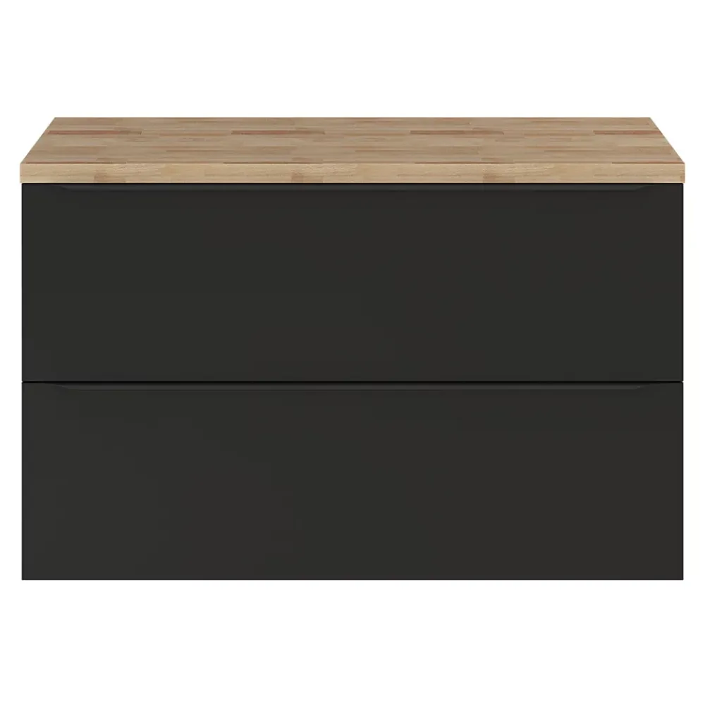 GoodHome Plan de toilette Hartland L. 100 cm chêne