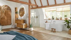 Plan De Travail Buanderie|Plan De Travail Salle De Bains|GoodHome Plan de toilette Avela placage chêne 100 cm