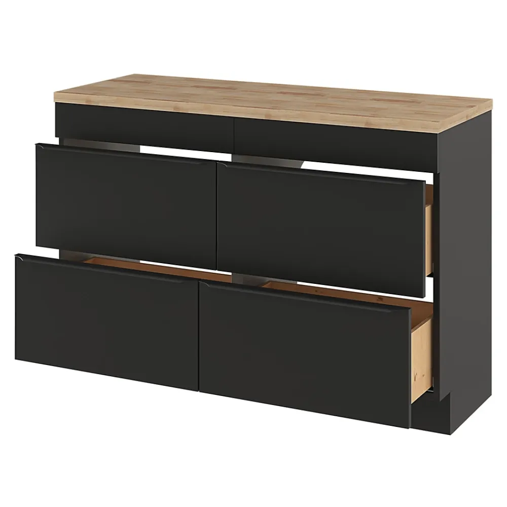 GoodHome Plan de toilette Hartland L. 120 cm chêne