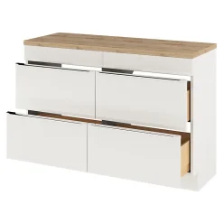 GoodHome Plan de toilette Hartland L. 120 cm chêne