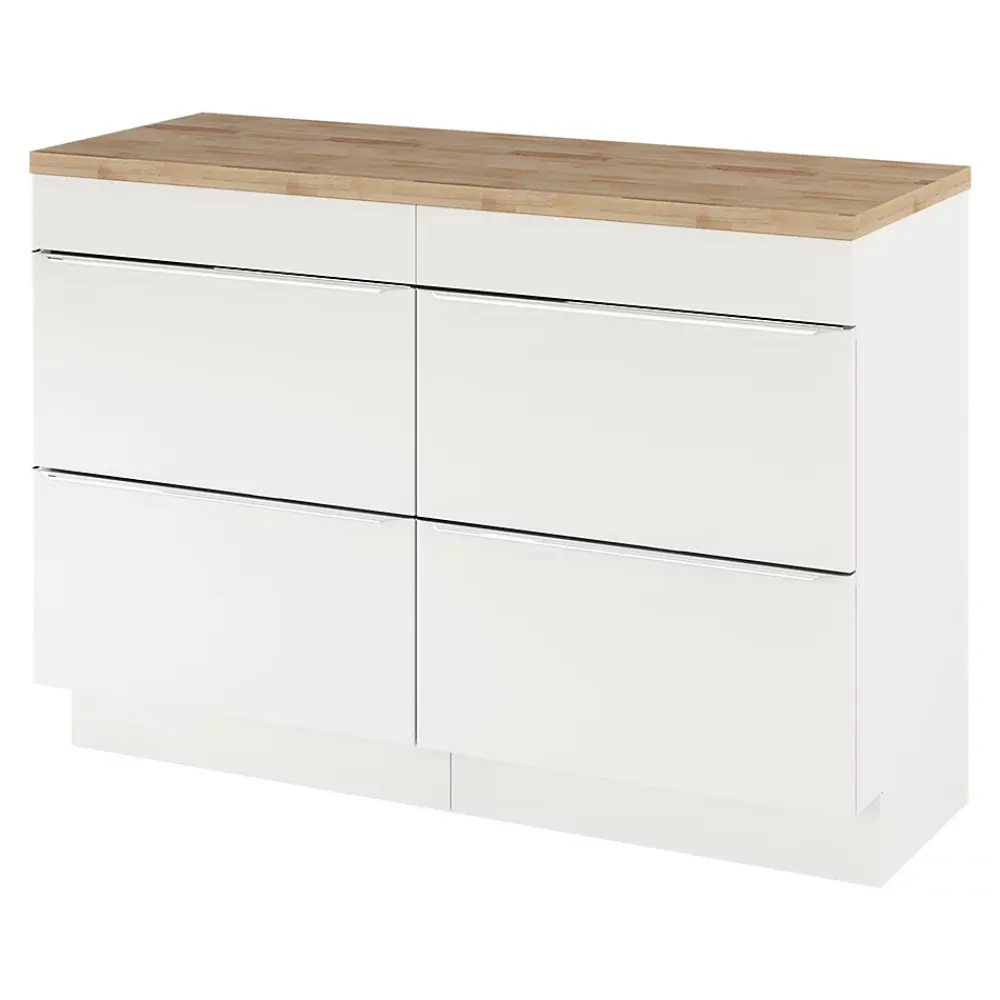 GoodHome Plan de toilette Hartland L. 120 cm chêne