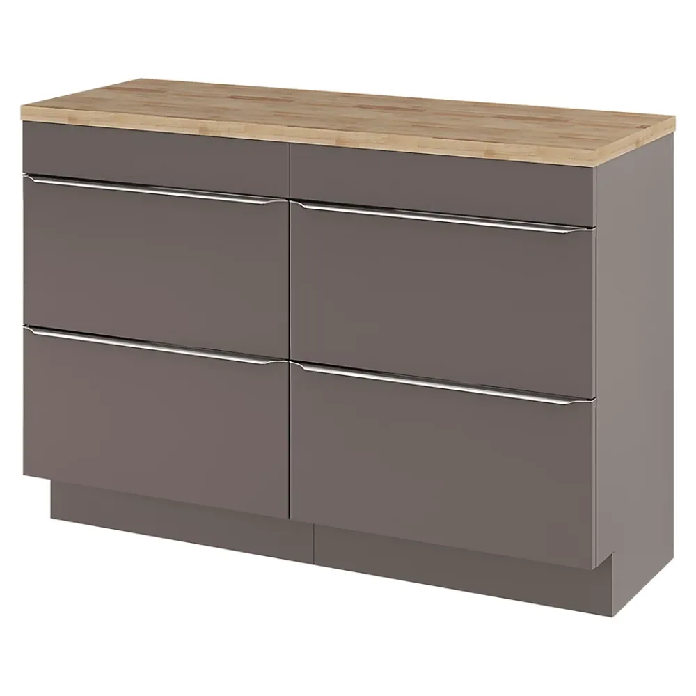 GoodHome Plan de toilette Hartland L. 120 cm chêne