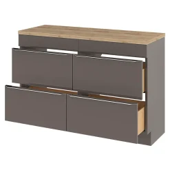 GoodHome Plan de toilette Hartland L. 120 cm chêne