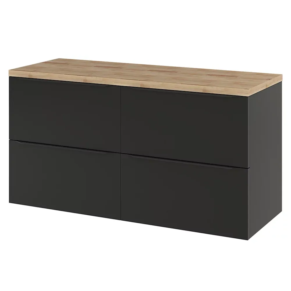 GoodHome Plan de toilette Hartland L. 120 cm chêne