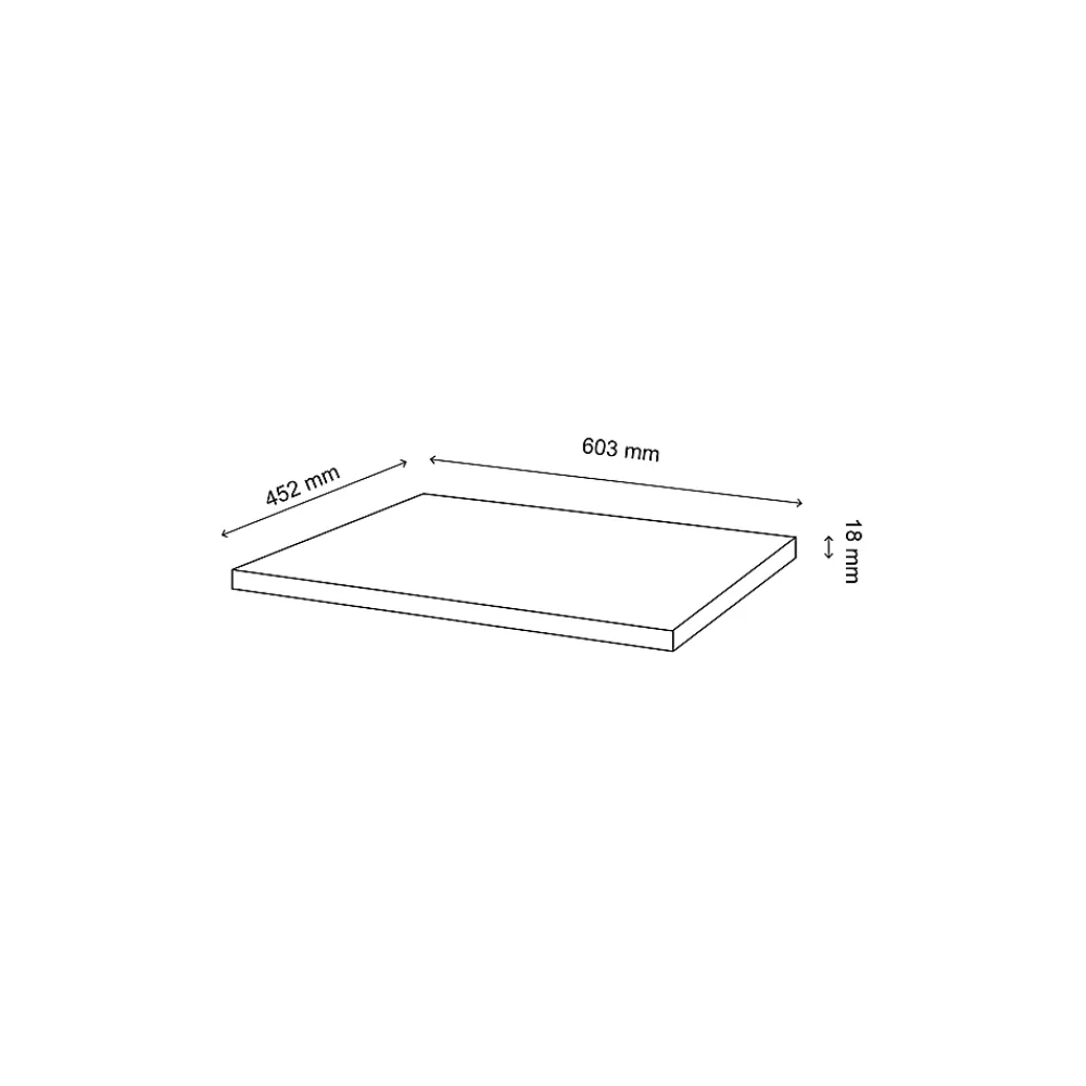 Plan De Travail Buanderie|Plan De Travail Salle De Bains|GoodHome Plan de toilette L.60,5 x l.45,5 cm, noir mat, Cadelia