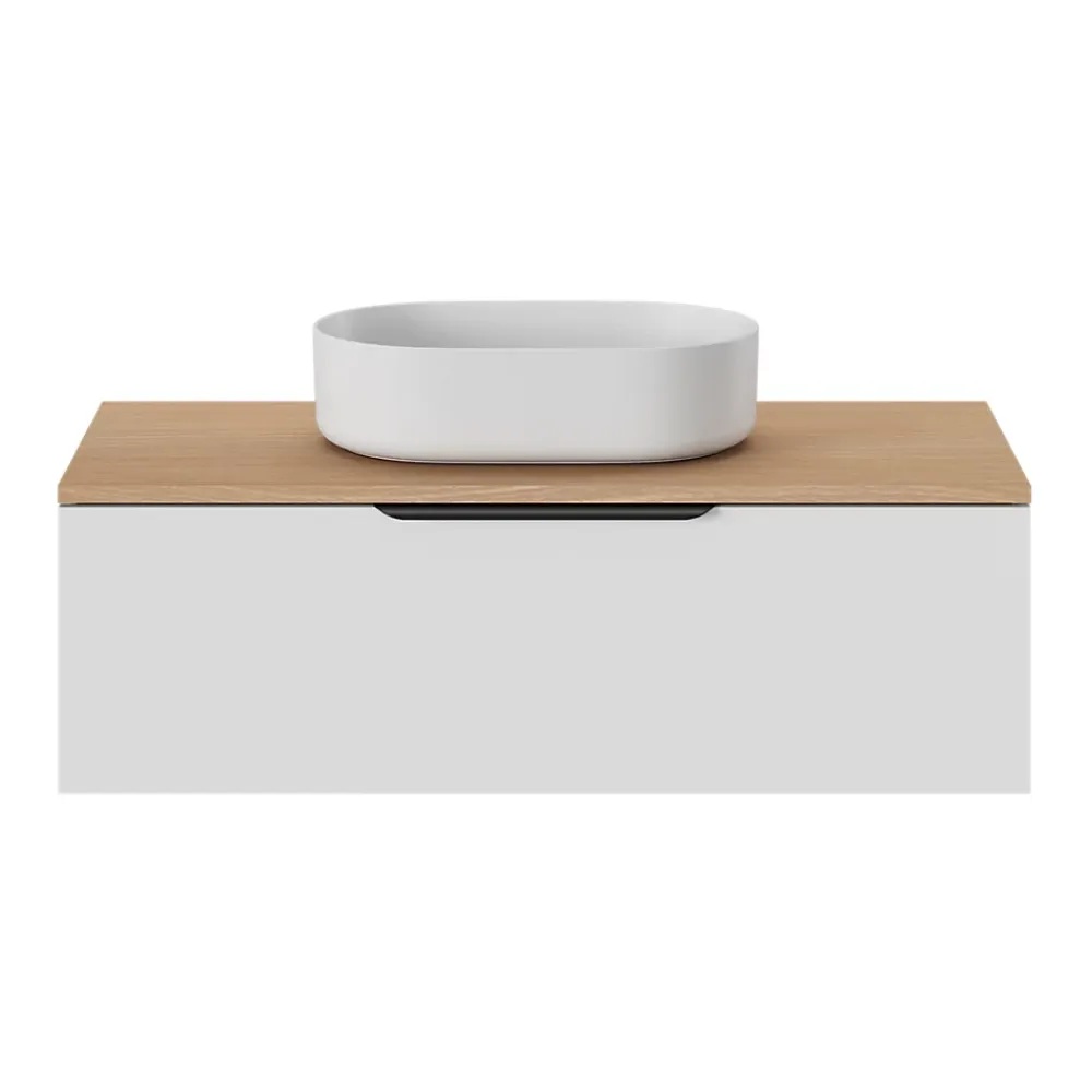 Plan De Travail Buanderie|Plan De Travail Salle De Bains|GoodHome Plan de toilette L.100 x l.45 x ép.18 cm effet chêne Kentia
