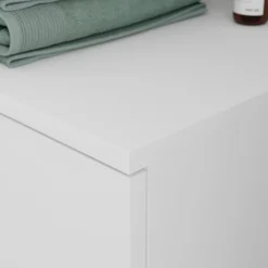 GoodHome Plan de toilette L.100 x l.45 x ép.18 cm blanc mat Kentia