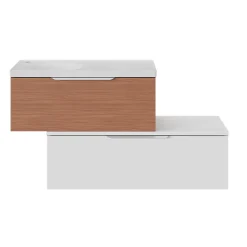 GoodHome Plan de toilette L.100 x l.45 x ép.18 cm blanc mat Kentia
