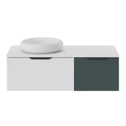 GoodHome Plan de toilette L.100 x l.45 x ép.18 cm blanc mat Kentia