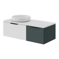 GoodHome Plan de toilette L.100 x l.45 x ép.18 cm blanc mat Kentia