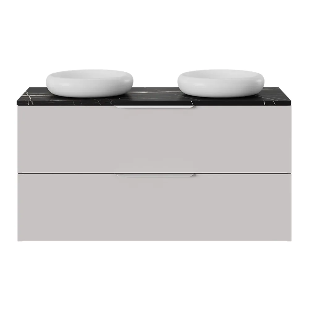 Plan De Travail Buanderie|Plan De Travail Salle De Bains|GoodHome Plan de toilette L.120 x l.45 x ép.2 cm effet marbre noir Cadélia