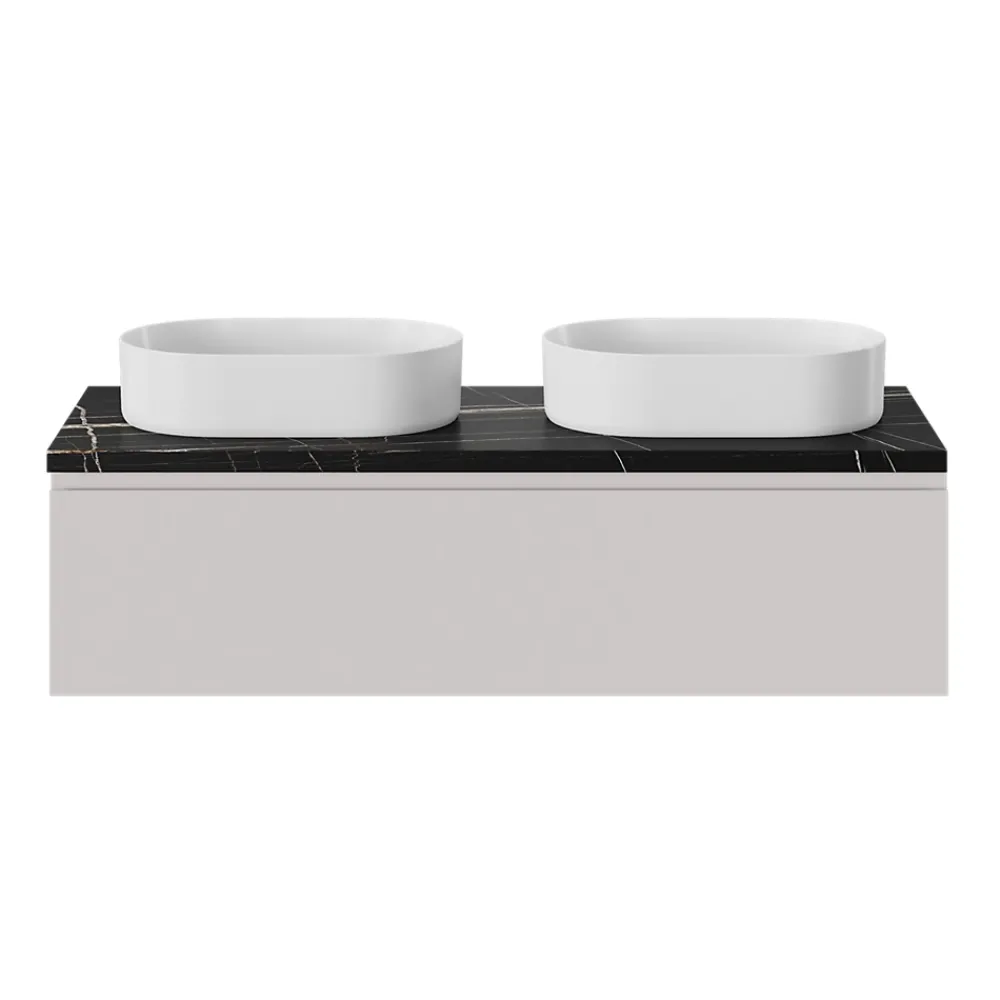 Plan De Travail Buanderie|Plan De Travail Salle De Bains|GoodHome Plan de toilette L.120 x l.45 x ép.2 cm effet marbre noir Cadélia