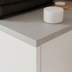 GoodHome Plan de toilette L.80 x l.45 x ép.2 cm effet granit gris Cadélia