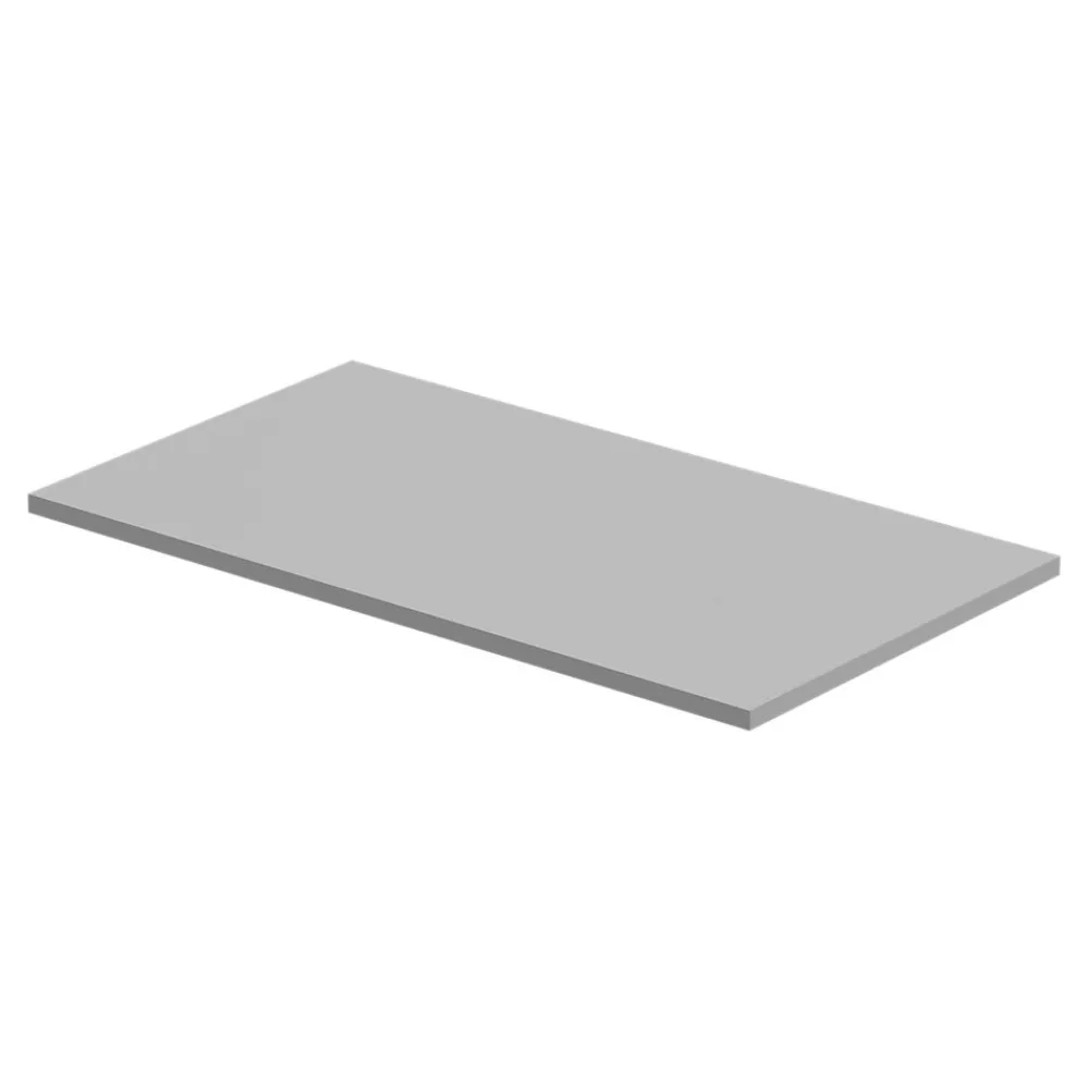 GoodHome Plan de toilette L.80 x l.45 x ép.1,8 cm, blanc mat, Kentia