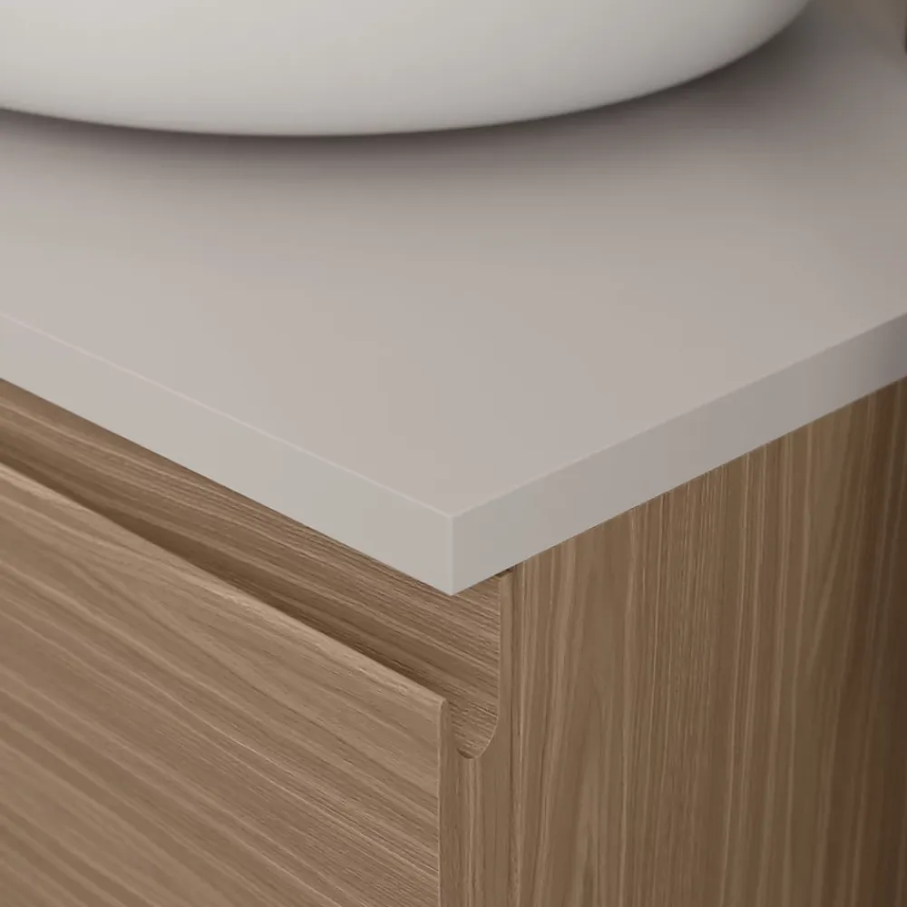 Plan De Travail Buanderie|Plan De Travail Salle De Bains|GoodHome Plan de toilette L.140 x l.45 x ép.1,8 cm beige cachemire Kentia