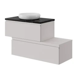 GoodHome Plan de toilette L.80 x l.45 x ép.18 cm effet noyer Kentia
